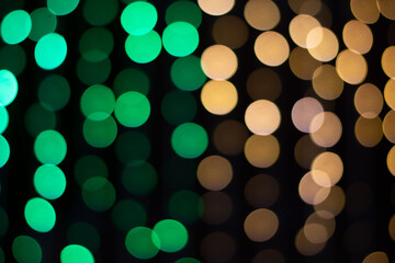 Green and orange circle lights