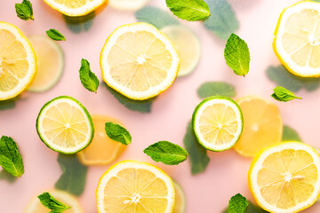 Fototapeta na wymiar set of citrus fruit