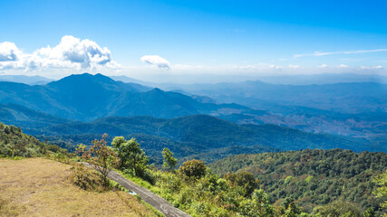 Mountains,green trees, the nature of Thailand.