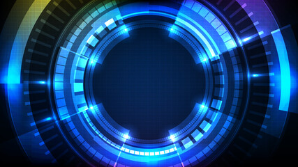 Abstract futuristic background of Circle interface sci fi frame hud ui collection - obrazy, fototapety, plakaty