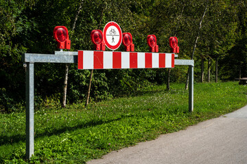 Absperrung