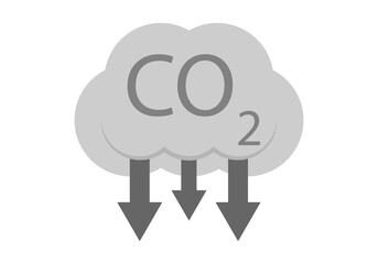 Nube de humo de dióxido de carbono disminuyendo.