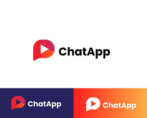 Logo Chatting App Vector Template Design, Talk Logo, designed for chat applications