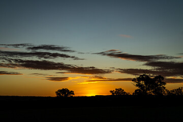 sunset in the desert