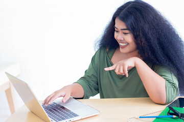 woman working with a laptop