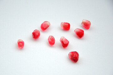 Ripe pomegranate fruit isolated on white background