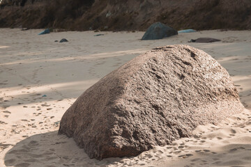 old rock on the beach