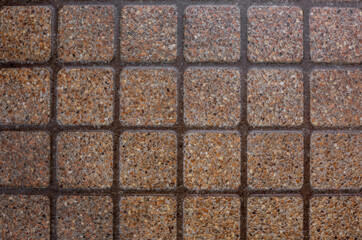 Stone pattern tiled floor