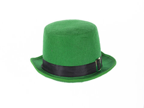 green irish hat isolated on white background