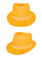 Orange  summer hat. vector illustration