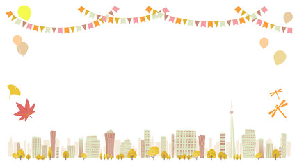 Townscape Autumn_White back 16-9 wide