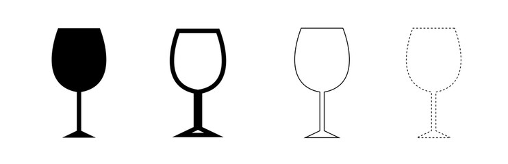 Wine icon set symbol illustration on white background