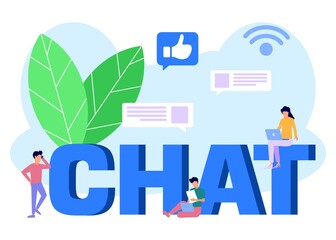 Illustration vector graphic cartoon character of social media