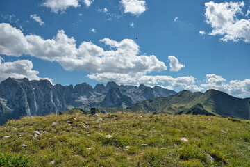 Panoramic view from the top of the Karaula to the peaks of Volusnica, Talijanka