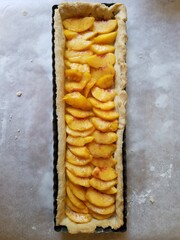 Peach Tart in puff Pastry