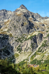 Mountain cottage, Green tarn valley, High Tatras mountains, Slovakia