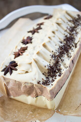 Home made soap ,made from vegetable oils, decorated with star anise