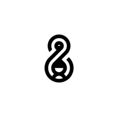 Obraz premium treble clef on a white background 8 icon logo