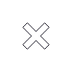 Close mark icon vector. Cancel icon. Delete icon. Logo symbol illustration on white background. Flat design style.