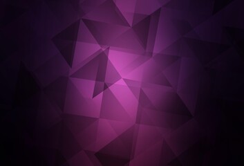Fototapeta premium Dark Purple vector low poly background.