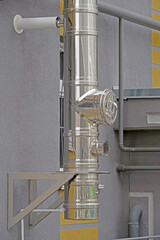 large shiny metal pipe