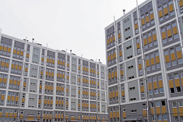 Fototapeta na wymiar Modern panel apartment building