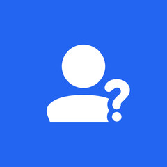 User Question icon. Profile details, help, faq icon