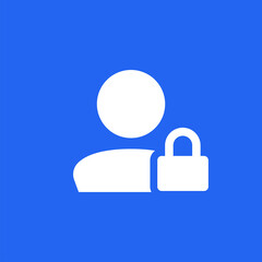 User Lock Icon. Security, protection sign