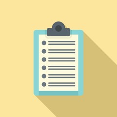Library to do list icon. Flat illustration of library to do list vector icon for web design