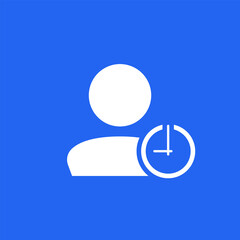 User Time Icon. Employee office work time. User schedule icon