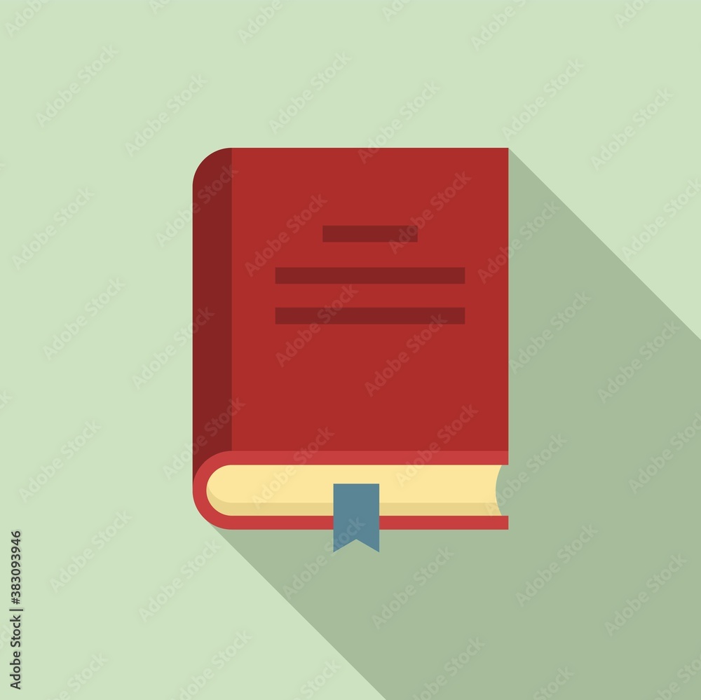 Canvas Prints Library dictionary book icon. Flat illustration of library dictionary book vector icon for web design