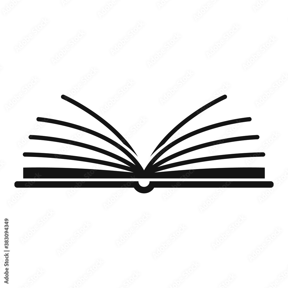 Poster open library book icon. simple illustration of open library book vector icon for web design isolated