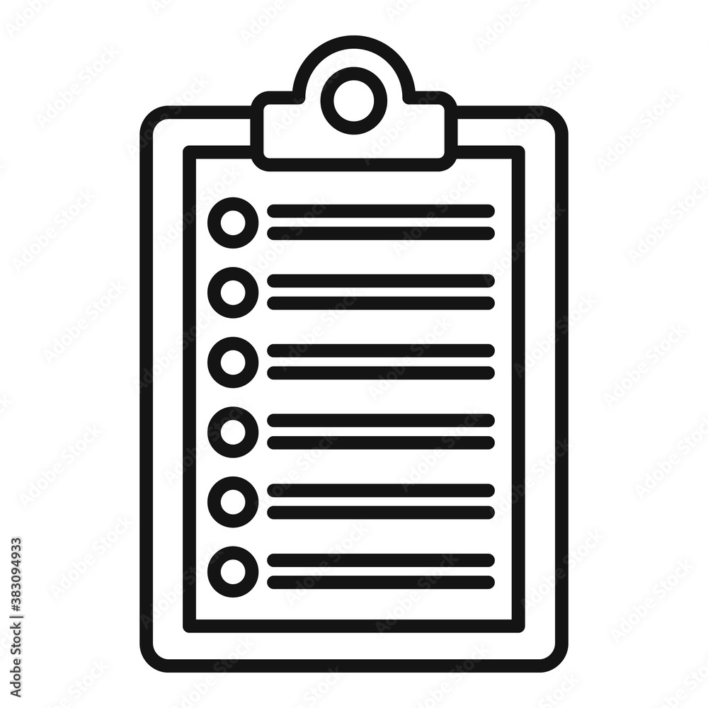 Poster library do list icon. outline library do list vector icon for web design isolated on white backgroun