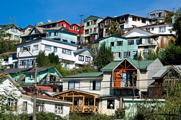 Die Häuser von Castro, Insel Chiloé, Chile