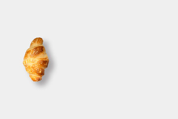 French croissant on a light background