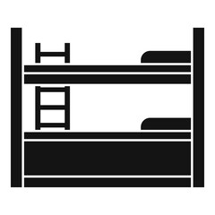 Interior bunk bed icon. Simple illustration of interior bunk bed vector icon for web design isolated on white background
