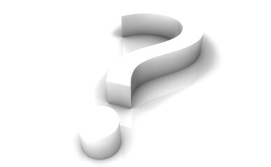Render de interrogacion blanca