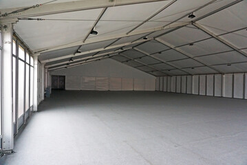 Inside empty Big Tent