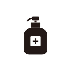 Obraz premium Hand sanitizer icon vector. Disinfection. Hand sanitizer bottle icon, liquid soap icon vector