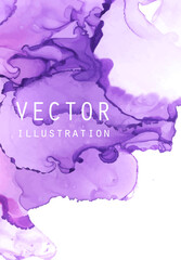 Alcohol ink vector texture. Fluid ink abstract background.