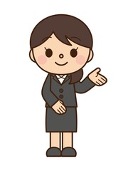 案内 スーツ 女性