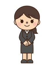 歓迎 立っている スーツ 女性