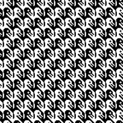 Tessellation art big collection. Black and white icon pattern set.