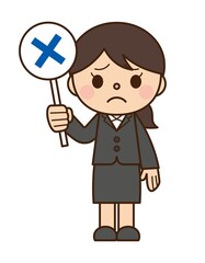 ×札 スーツ 女性