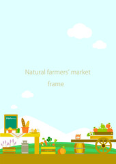 高原のマルシェの背景イラスト