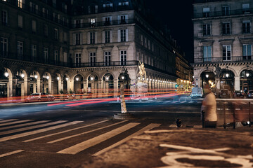 Obraz premium Paris at night, beautiful street