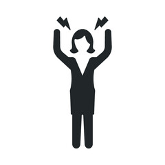 Angry person icon, The manager is mad and angry