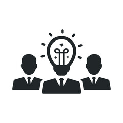 Creative business team icon, Collaboration idea, people solving a problem in team.