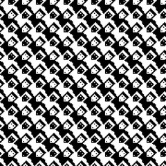 Fototapeta premium Tessellation art big collection. Black and white icon pattern set.