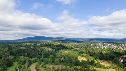 Fototapeta na wymiar Hessen Taunus Feldberg Wald Panoramablick